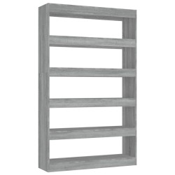 vidaXL Estantería/divisor espacios gris Sonoma 100x30x166 cm
