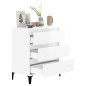 vidaXL Aparador de madera contrachapada blanco brillante 60x35x70 cm vidaXL Aparador de madera contrachapada blanco brillante 60x35x70 cm