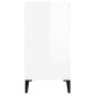 vidaXL Aparador de madera contrachapada blanco brillante 60x35x70 cm vidaXL Aparador de madera contrachapada blanco brillante 60x35x70 cm