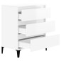 vidaXL Aparador de madera contrachapada blanco brillante 60x35x70 cm vidaXL Aparador de madera contrachapada blanco brillante 60x35x70 cm