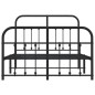 vidaXL Estructura de cama cabecero y pie de cama metal negro 120x200cm