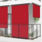 vidaXL Toldo lateral de balcón rojo 165x250 cm vidaXL Toldo lateral de balcón rojo 165x250 cm