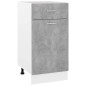 vidaXL Armario inferior cajón madera ingeniería gris hormigón 40x46x81,5 cm vidaXL Armario inferior cajón madera ingeniería gris hormigón 40x46x81,5 cm