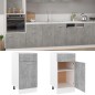 vidaXL Armario inferior cajón madera ingeniería gris hormigón 40x46x81,5 cm vidaXL Armario inferior cajón madera ingeniería gris hormigón 40x46x81,5 cm