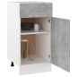 vidaXL Armario inferior cajón madera ingeniería gris hormigón 40x46x81,5 cm vidaXL Armario inferior cajón madera ingeniería gris hormigón 40x46x81,5 cm