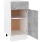 vidaXL Armario inferior cajón madera ingeniería gris hormigón 40x46x81,5 cm vidaXL Armario inferior cajón madera ingeniería gris hormigón 40x46x81,5 cm