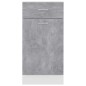 vidaXL Armario inferior cajón madera ingeniería gris hormigón 40x46x81,5 cm vidaXL Armario inferior cajón madera ingeniería gris hormigón 40x46x81,5 cm