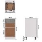 vidaXL Armario inferior cajón madera ingeniería gris hormigón 40x46x81,5 cm vidaXL Armario inferior cajón madera ingeniería gris hormigón 40x46x81,5 cm
