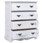 vidaXL Cajonera de madera blanca 60x30x75 cm vidaXL Cajonera de madera blanca 60x30x75 cm