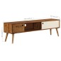 vidaXL Mueble para TV madera maciza de sheesham 140x30x40 cm