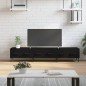 vidaXL Mueble de TV madera de ingeniería negro 150x36x30 cm vidaXL Mueble de TV madera de ingeniería negro 150x36x30 cm