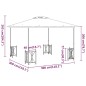 vidaXL Cenador con paredes laterales y techos dobles gris taupe 3x3 m vidaXL Cenador con paredes laterales y techos dobles gris taupe 3x3 m