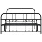 vidaXL Estructura de cama cabecero y pie de cama metal negro 140x190cm vidaXL Estructura de cama cabecero y pie de cama metal negro 140x190cm