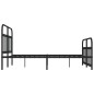 vidaXL Estructura de cama cabecero y pie de cama metal negro 140x190cm vidaXL Estructura de cama cabecero y pie de cama metal negro 140x190cm