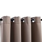 vidaXL Cortinas opacas con anillas de metal 2 pzs gris topo 140x225 cm vidaXL Cortinas opacas con anillas de metal 2 pzs gris topo 140x225 cm