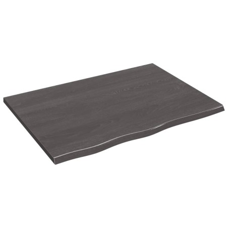 vidaXL Estante de pared madera roble tratada marrón oscuro 80x60x2 cm