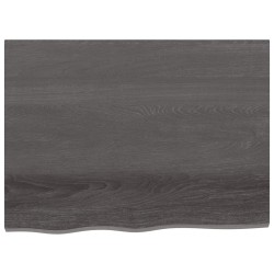 vidaXL Estante de pared madera roble tratada marrón oscuro 80x60x2 cm