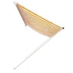 vidaXL Toldo retráctil 350x150 cm amarillo y blanco