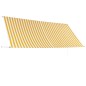 vidaXL Toldo retráctil 350x150 cm amarillo y blanco vidaXL Toldo retráctil 350x150 cm amarillo y blanco