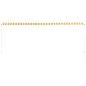 vidaXL Toldo retráctil 350x150 cm amarillo y blanco vidaXL Toldo retráctil 350x150 cm amarillo y blanco