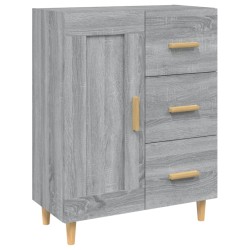 vidaXL Aparador de madera contrachapada gris Sonoma 69,5x34x90 cm