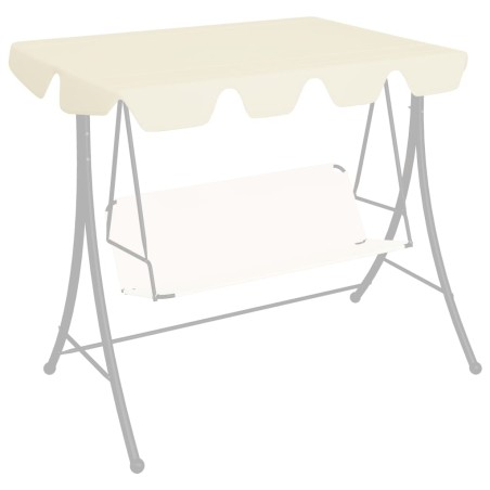vidaXL Dosel de repuesto columpio de jardín crema 150/130x105/70 cm