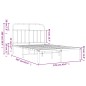 vidaXL Estructura de cama de metal con cabecero blanca 120x200 cm vidaXL Estructura de cama de metal con cabecero blanca 120x200 cm