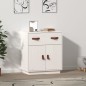 vidaXL Aparador de madera maciza de pino blanco 65,5x40x75 cm vidaXL Aparador de madera maciza de pino blanco 65,5x40x75 cm
