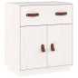 vidaXL Aparador de madera maciza de pino blanco 65,5x40x75 cm vidaXL Aparador de madera maciza de pino blanco 65,5x40x75 cm