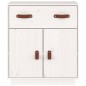 vidaXL Aparador de madera maciza de pino blanco 65,5x40x75 cm vidaXL Aparador de madera maciza de pino blanco 65,5x40x75 cm