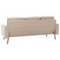 vidaXL Conjunto de sofás 3 piezas de tela color crema vidaXL Conjunto de sofás 3 piezas de tela color crema