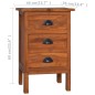 vidaXL Mesita de noche de madera maciza de teca 40x35x60 cm vidaXL Mesita de noche de madera maciza de teca 40x35x60 cm
