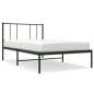vidaXL Estructura de cama con cabecero metal negro 90x190 cm vidaXL Estructura de cama con cabecero metal negro 90x190 cm
