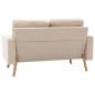 vidaXL Conjunto de sofás 3 piezas de tela color crema vidaXL Conjunto de sofás 3 piezas de tela color crema