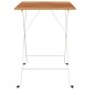 vidaXL Mesa de cafetería plegable madera acacia y acero 55x54x71 cm vidaXL Mesa de cafetería plegable madera acacia y acero 55x54x71 cm