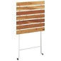 vidaXL Mesa de cafetería plegable madera acacia y acero 55x54x71 cm vidaXL Mesa de cafetería plegable madera acacia y acero 55x54x71 cm