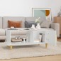 vidaXL Mesa de centro madera contrachapada blanco 90x50x40 cm vidaXL Mesa de centro madera contrachapada blanco 90x50x40 cm