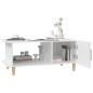 vidaXL Mesa de centro madera contrachapada blanco 90x50x40 cm vidaXL Mesa de centro madera contrachapada blanco 90x50x40 cm