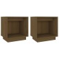 vidaXL Mesitas de noche 2 uds madera de pino marrón miel 40x30x40 cm