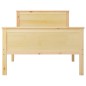 vidaXL Estructura de cama madera maciza de pino 100x200 cm