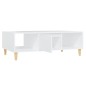 vidaXL Mesa de centro madera contrachapada blanco 103,5x60x35cm