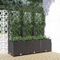 vidaXL Jardinera con enrejado PP negro 120x40x136 cm vidaXL Jardinera con enrejado PP negro 120x40x136 cm
