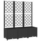 vidaXL Jardinera con enrejado PP negro 120x40x136 cm vidaXL Jardinera con enrejado PP negro 120x40x136 cm