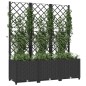 vidaXL Jardinera con enrejado PP negro 120x40x136 cm vidaXL Jardinera con enrejado PP negro 120x40x136 cm