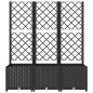 vidaXL Jardinera con enrejado PP negro 120x40x136 cm vidaXL Jardinera con enrejado PP negro 120x40x136 cm