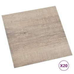 vidaXL Tarimas autoadhesivas 20 unidades PVC 1,86 m² gris taupe