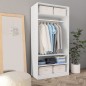 vidaXL Armario de madera contrachapada blanco 100x50x200 cm vidaXL Armario de madera contrachapada blanco 100x50x200 cm