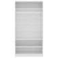 vidaXL Armario de madera contrachapada blanco 100x50x200 cm vidaXL Armario de madera contrachapada blanco 100x50x200 cm