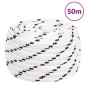 vidaXL Cuerda para barco trenzada poliéster blanco 16 mmx50 m vidaXL Cuerda para barco trenzada poliéster blanco 16 mmx50 m