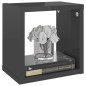 vidaXL Estantes cubo de pared 2 unidades gris brillo 22x15x22 cm vidaXL Estantes cubo de pared 2 unidades gris brillo 22x15x22 cm